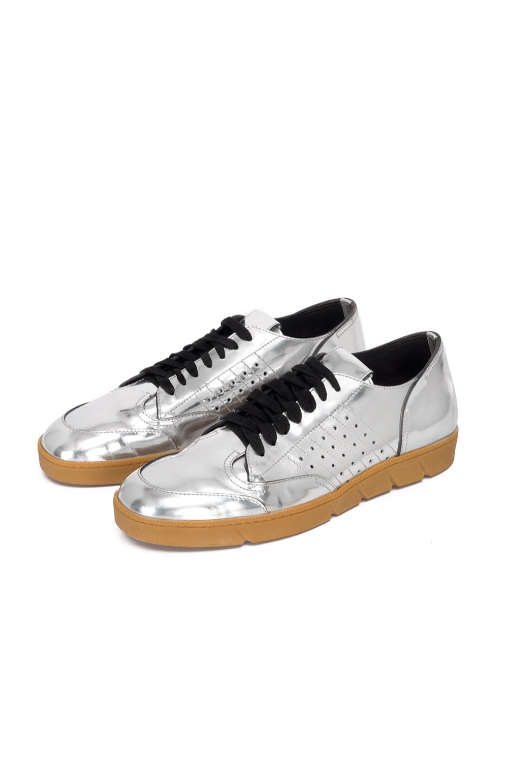 Loewe_Mens SS16_Silver mirror calf sneaker