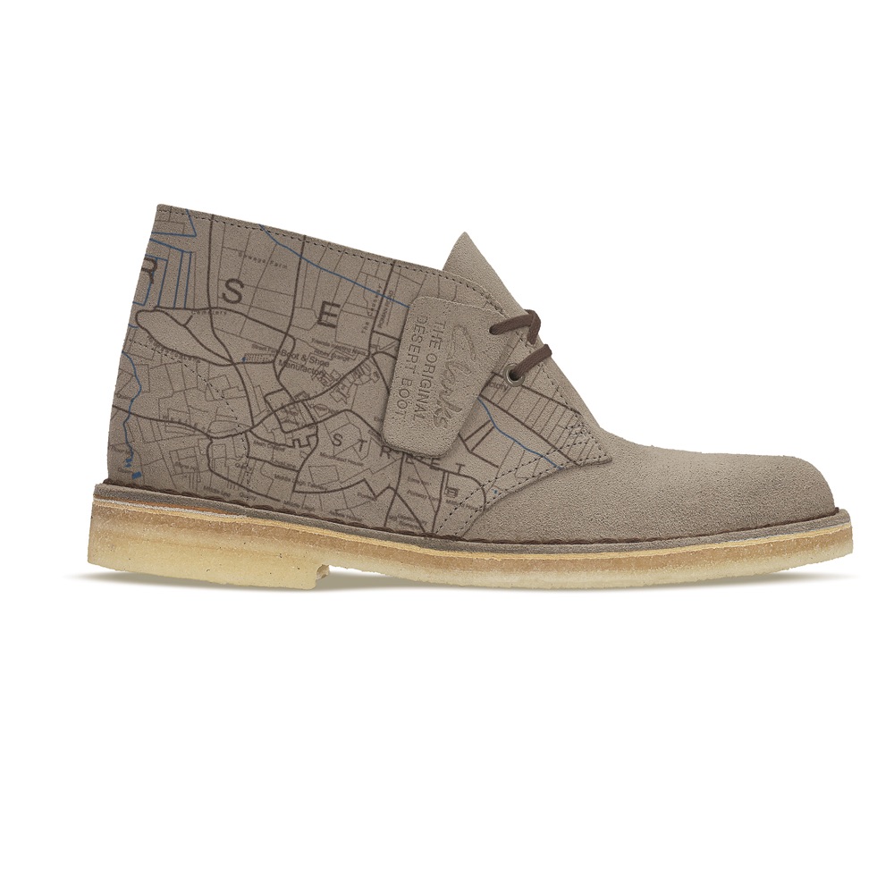 Desert Boot Sand Somerset Map Print