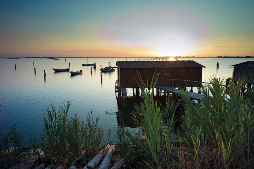 tramonto delta del po