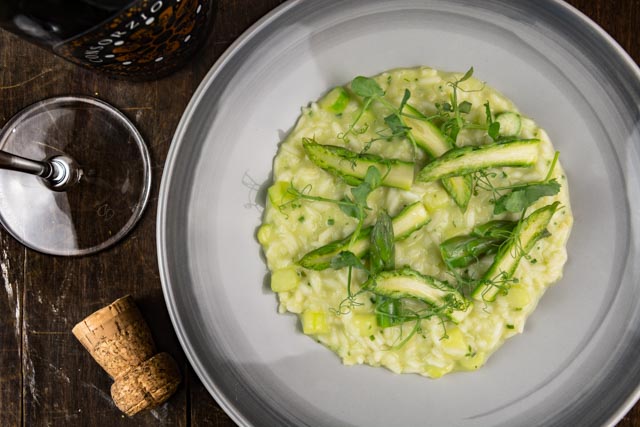 risotto agli asparagi e prosecco