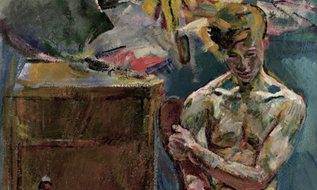 Anton-Kolig-Seated-Youth-In-the-Morning-1919