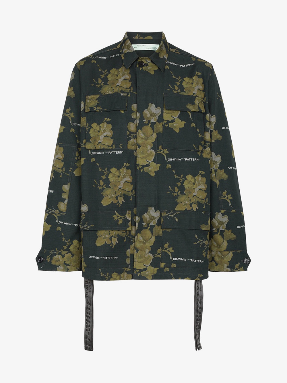 Browns Fashion - Off-White Green Floral Shirt Jacket - £1270