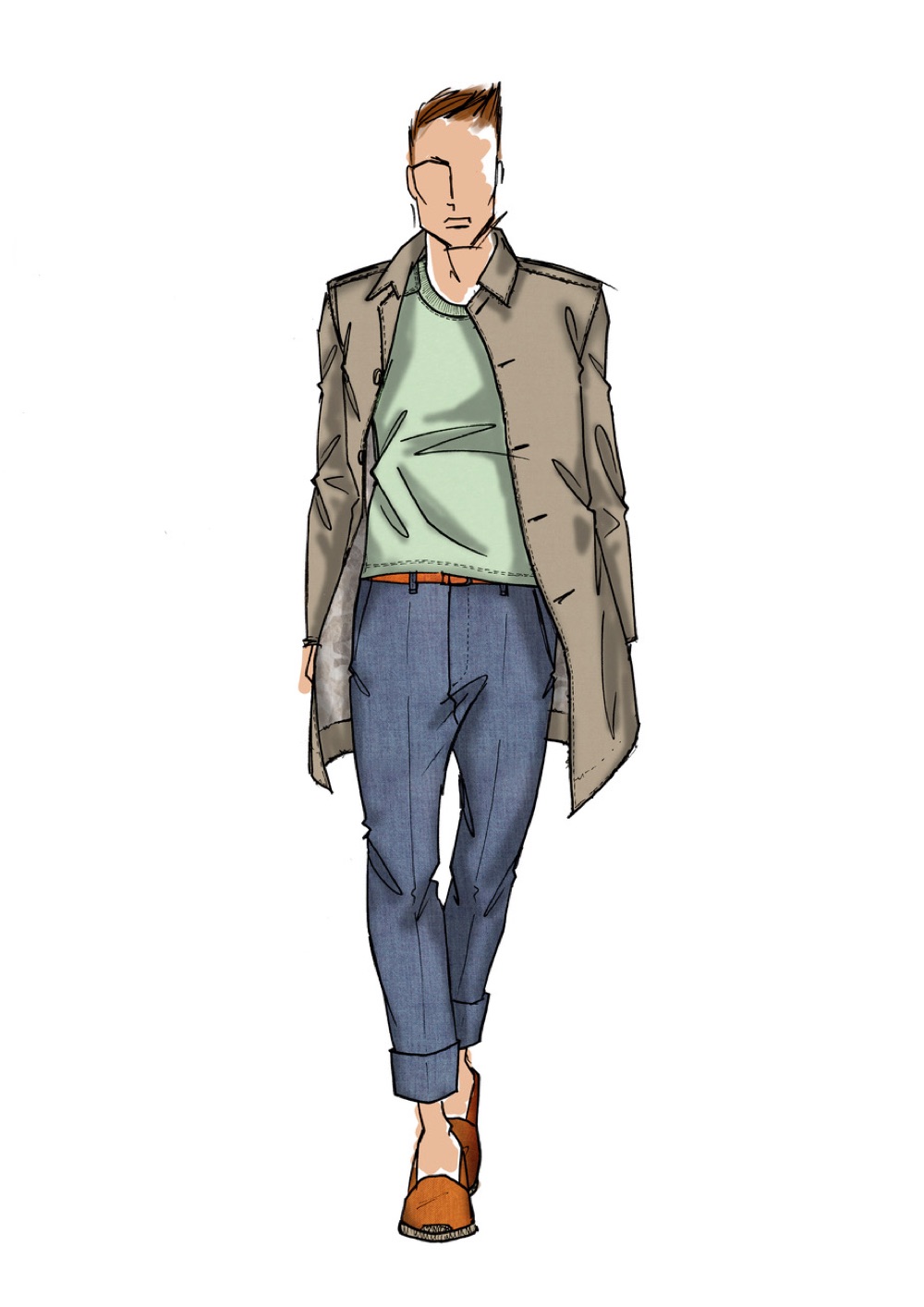 entre amis_trench_nocciola-camou