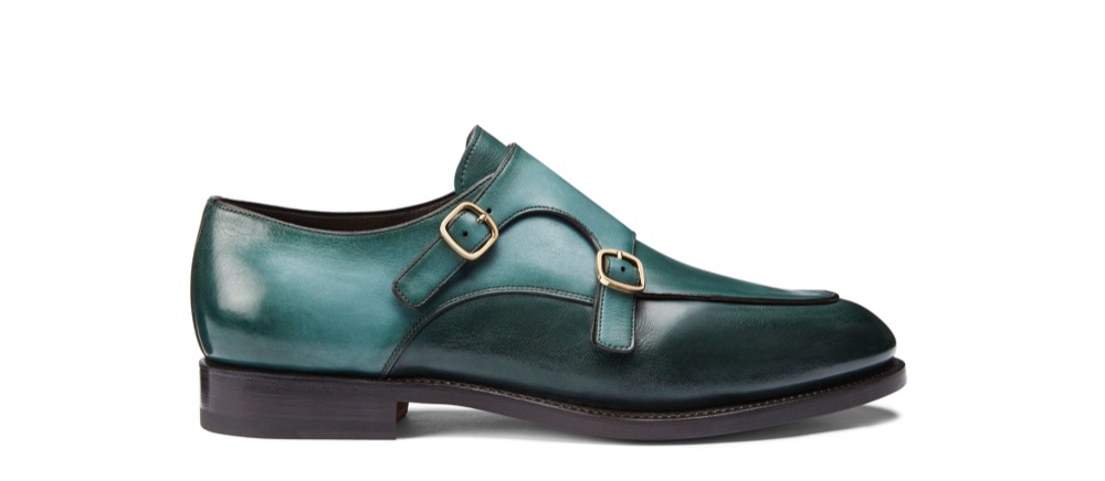 Santoni_SS18_colin_double buckle_green