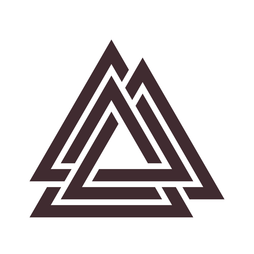 Valknut rune as the symbol of the Germanic peoples.