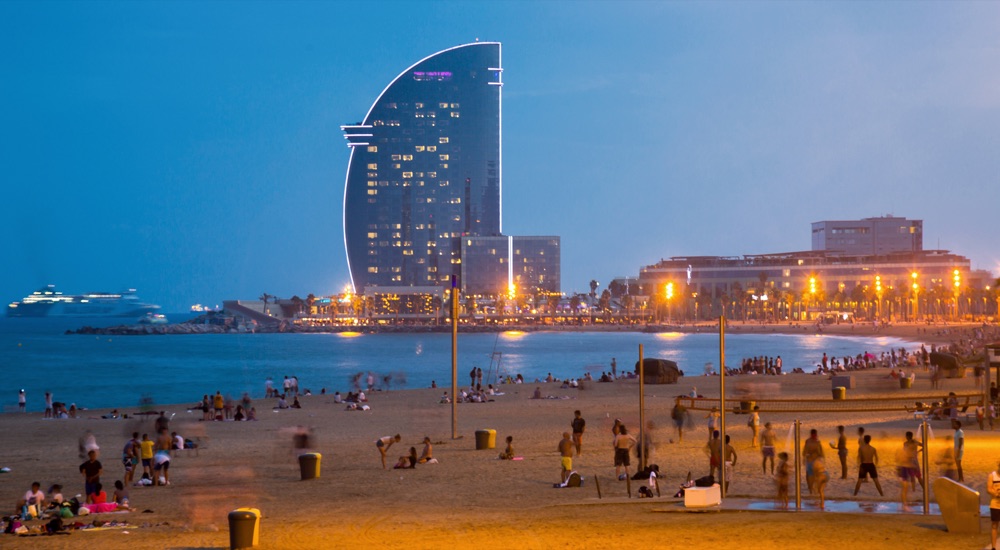 3 Barceloneta Beach in summer night 3 Barceloneta Beach in summer night