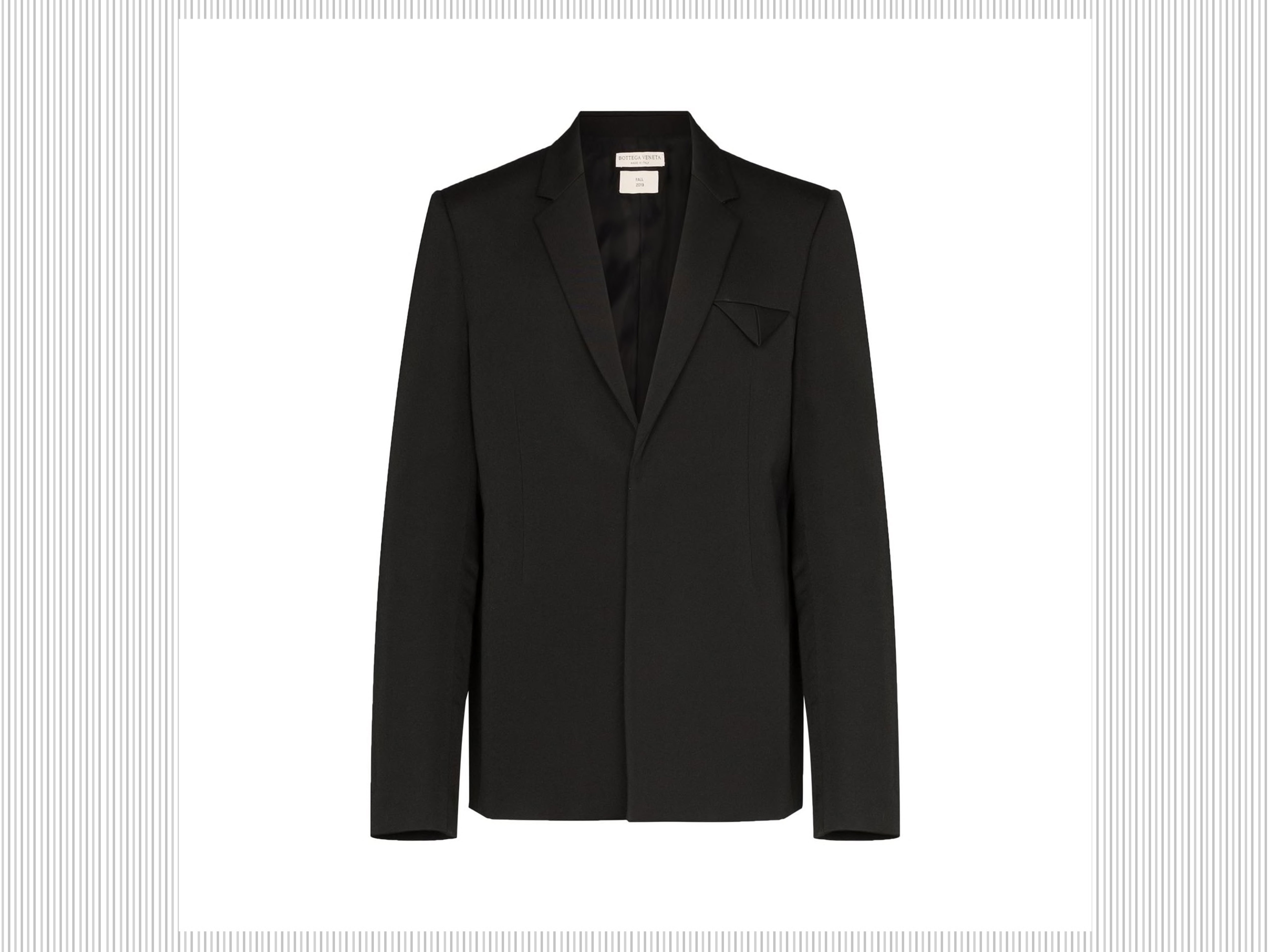Bottega Veneta - Giacca in lana nera con fodera in viscosa