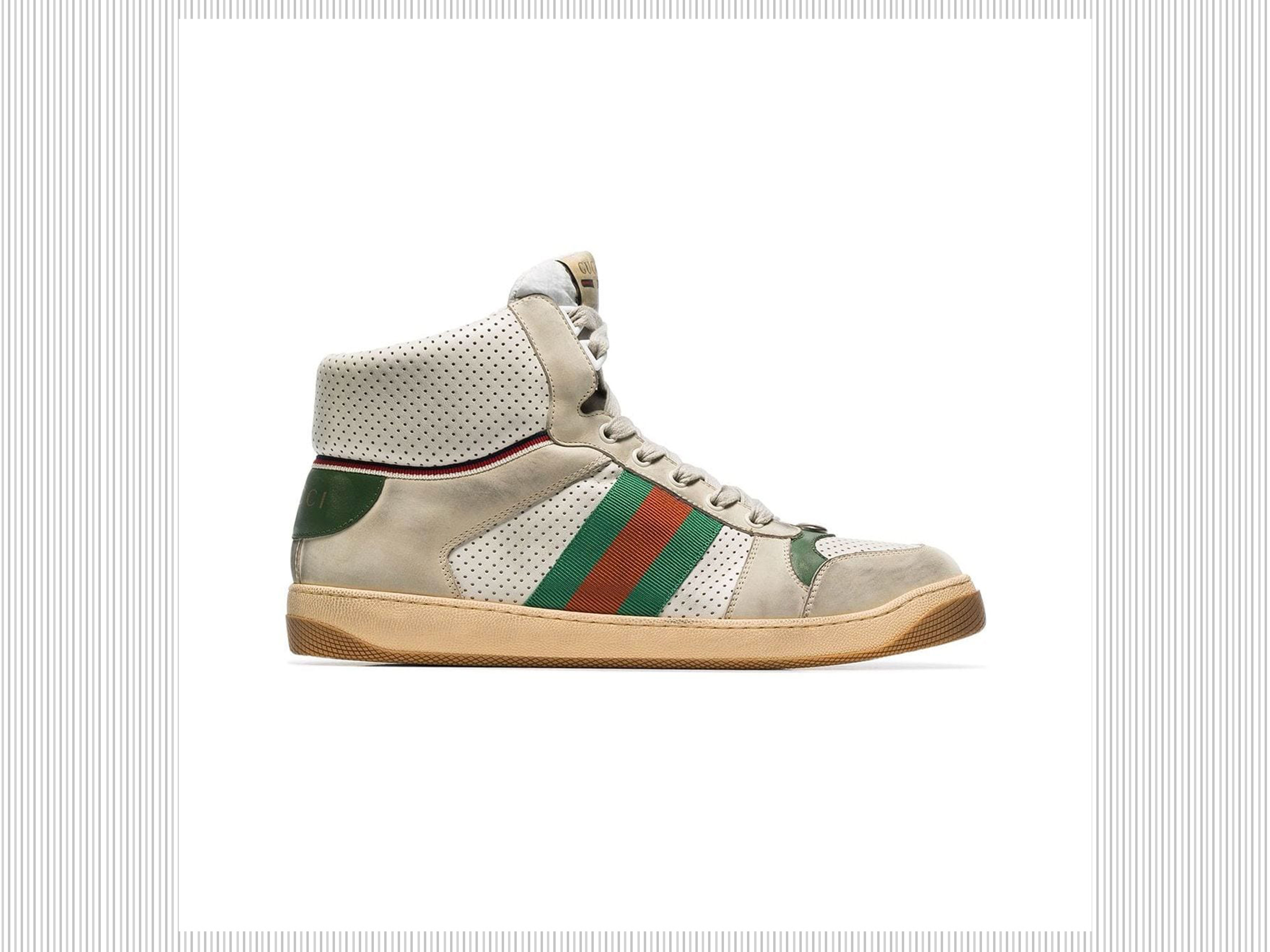 Gucci - Sneakers alte bianco sporco con logo