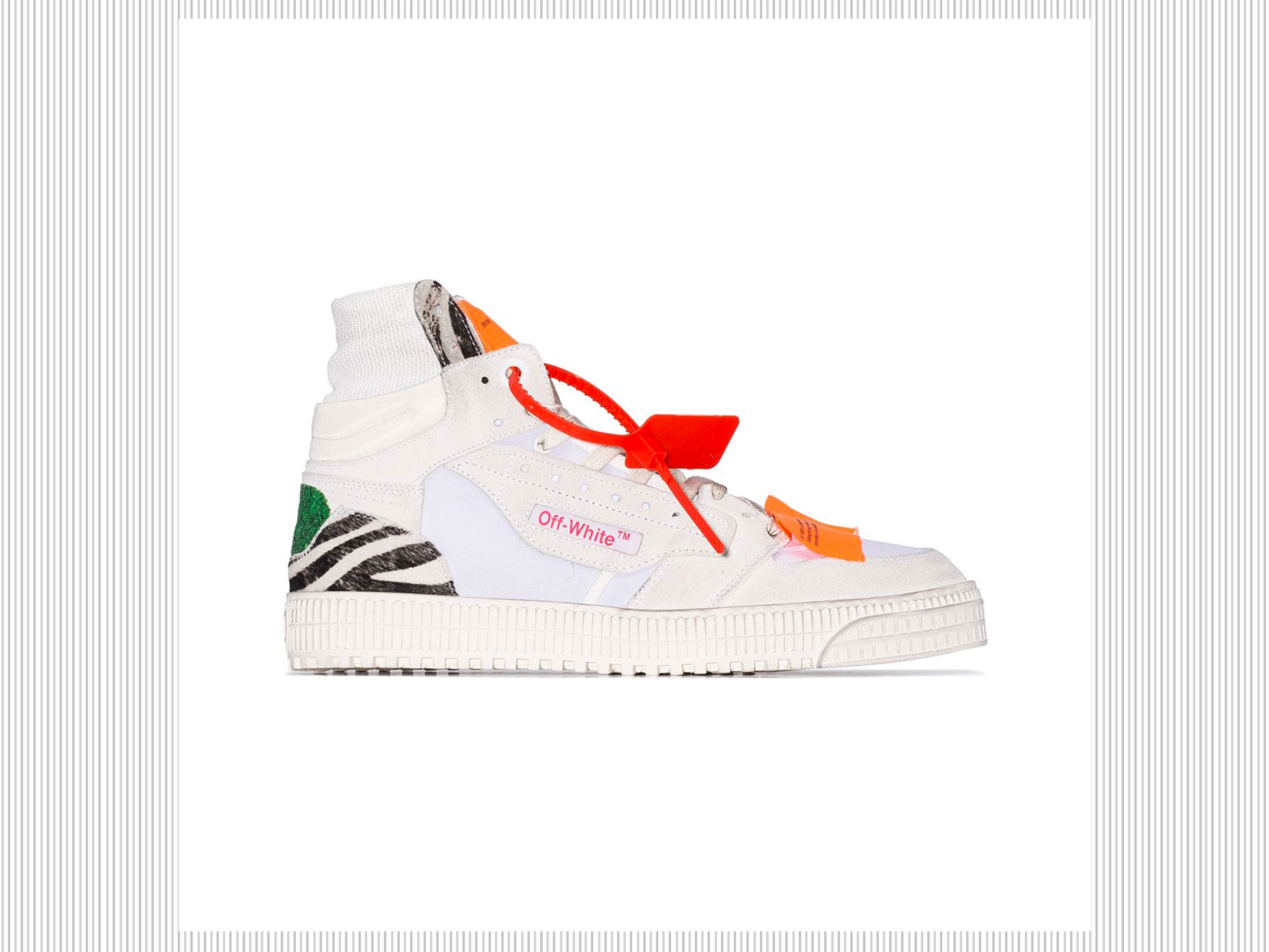 Off-White -Sneakers alte bianche con punta tonda