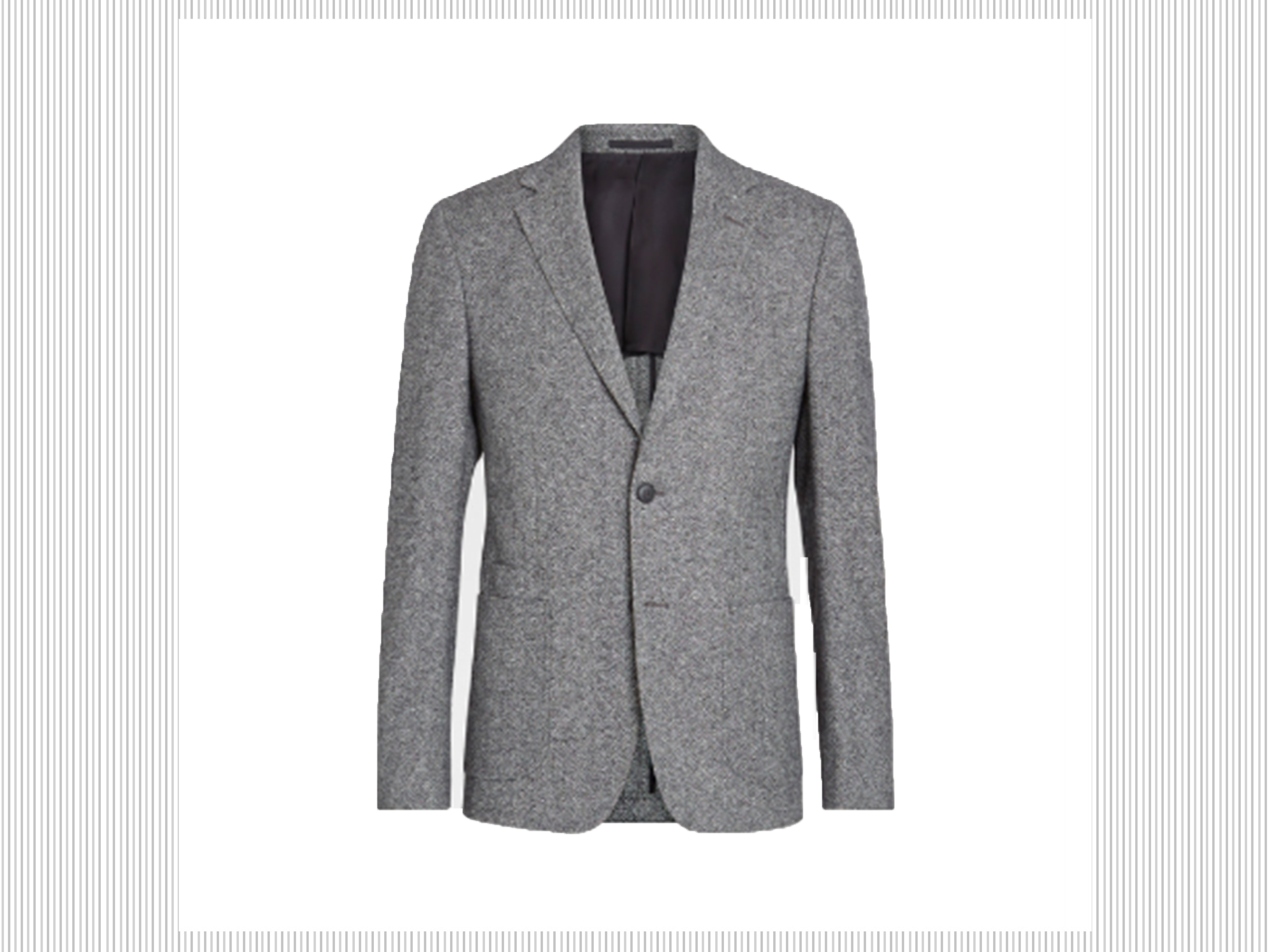 Z ZEGNA Giacca in tweed black&white