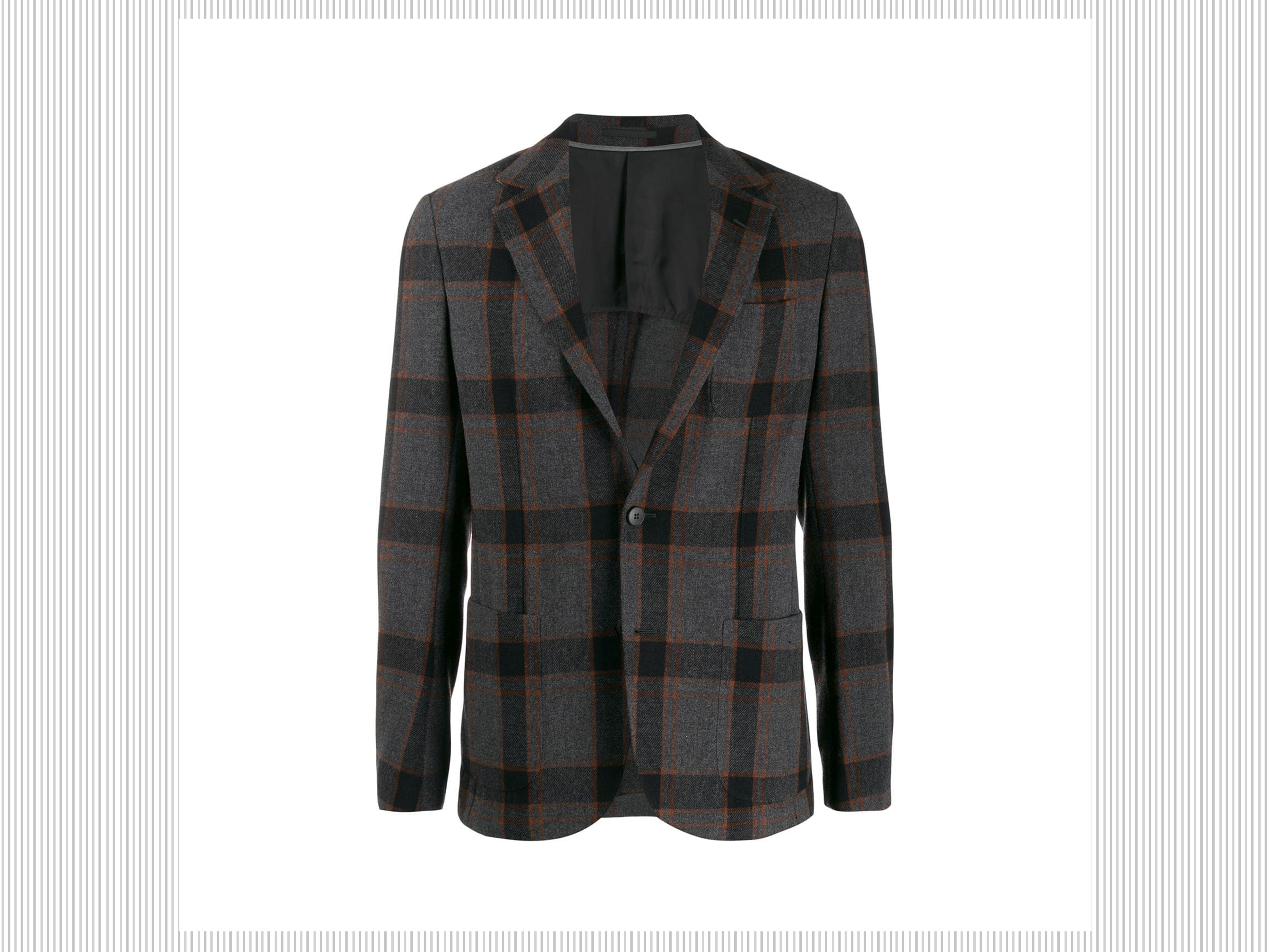 Z Zegna - Blazer in lana con stampa a quadri