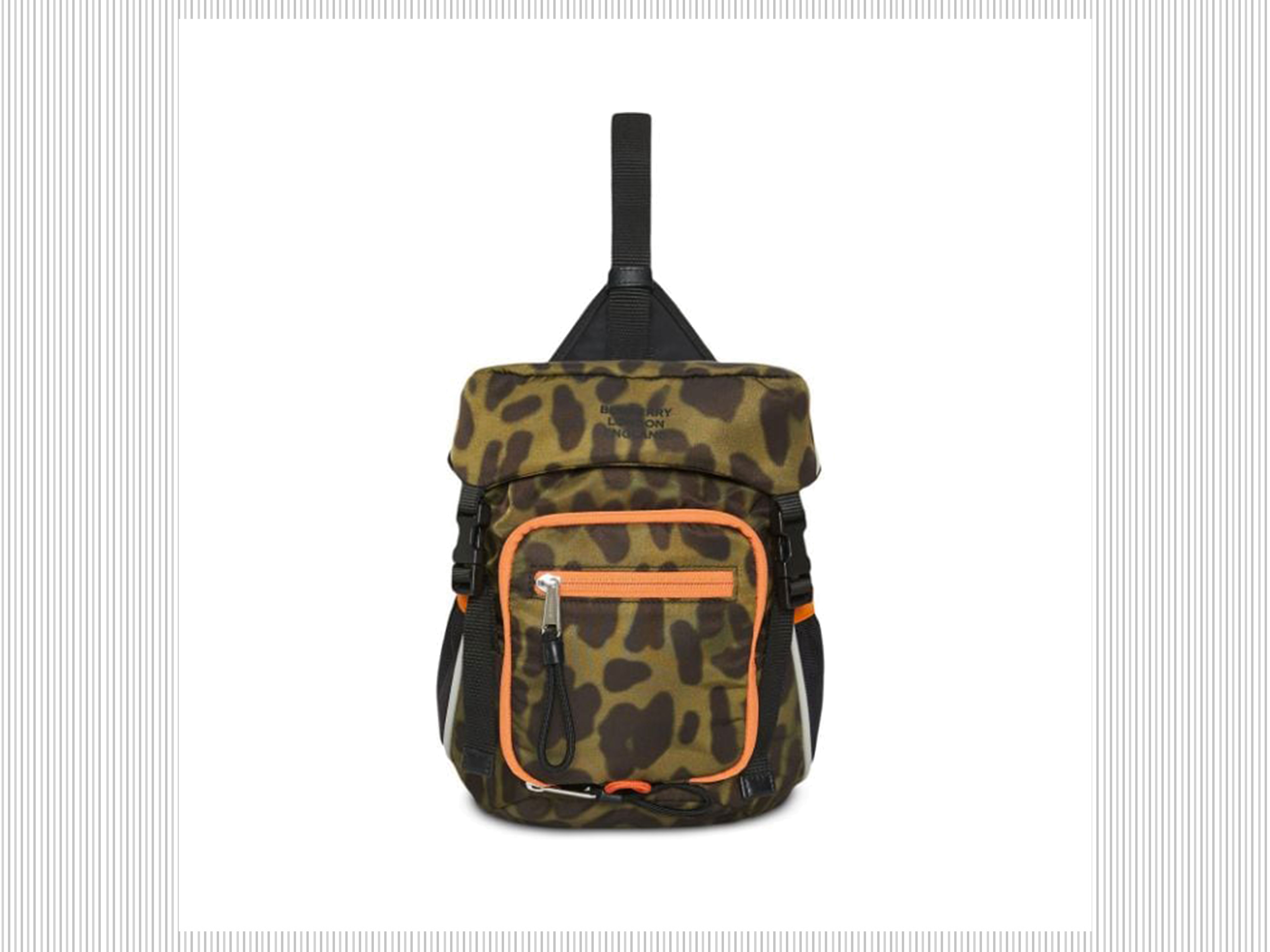 BURBERRY - Marsupio in fibra sintetica a stampa animalier BURBERRY - Marsupio in fibra sintetica a stampa animalier