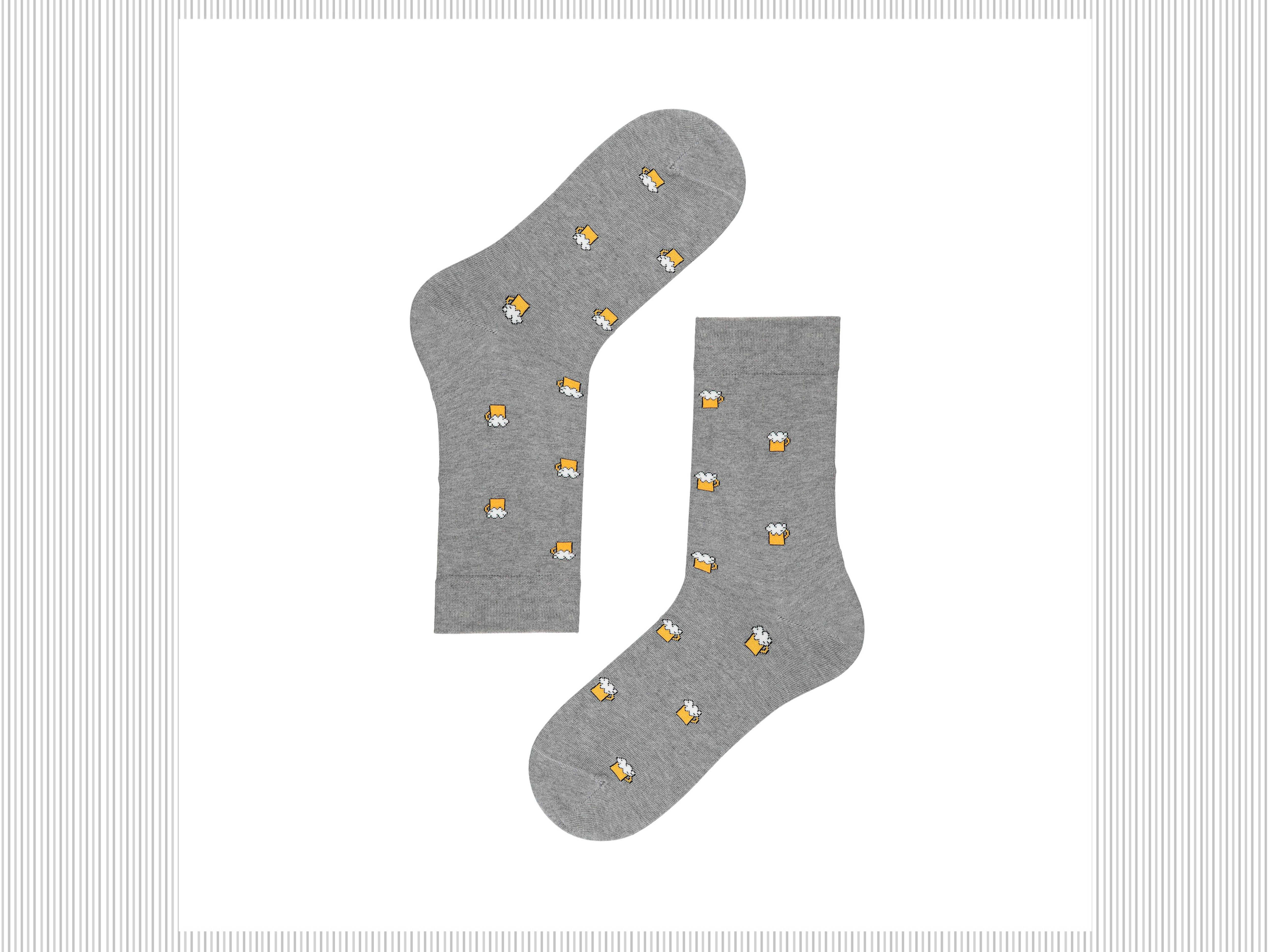 Calzedonia - Calzini corti in cotone a fantasia calici birra