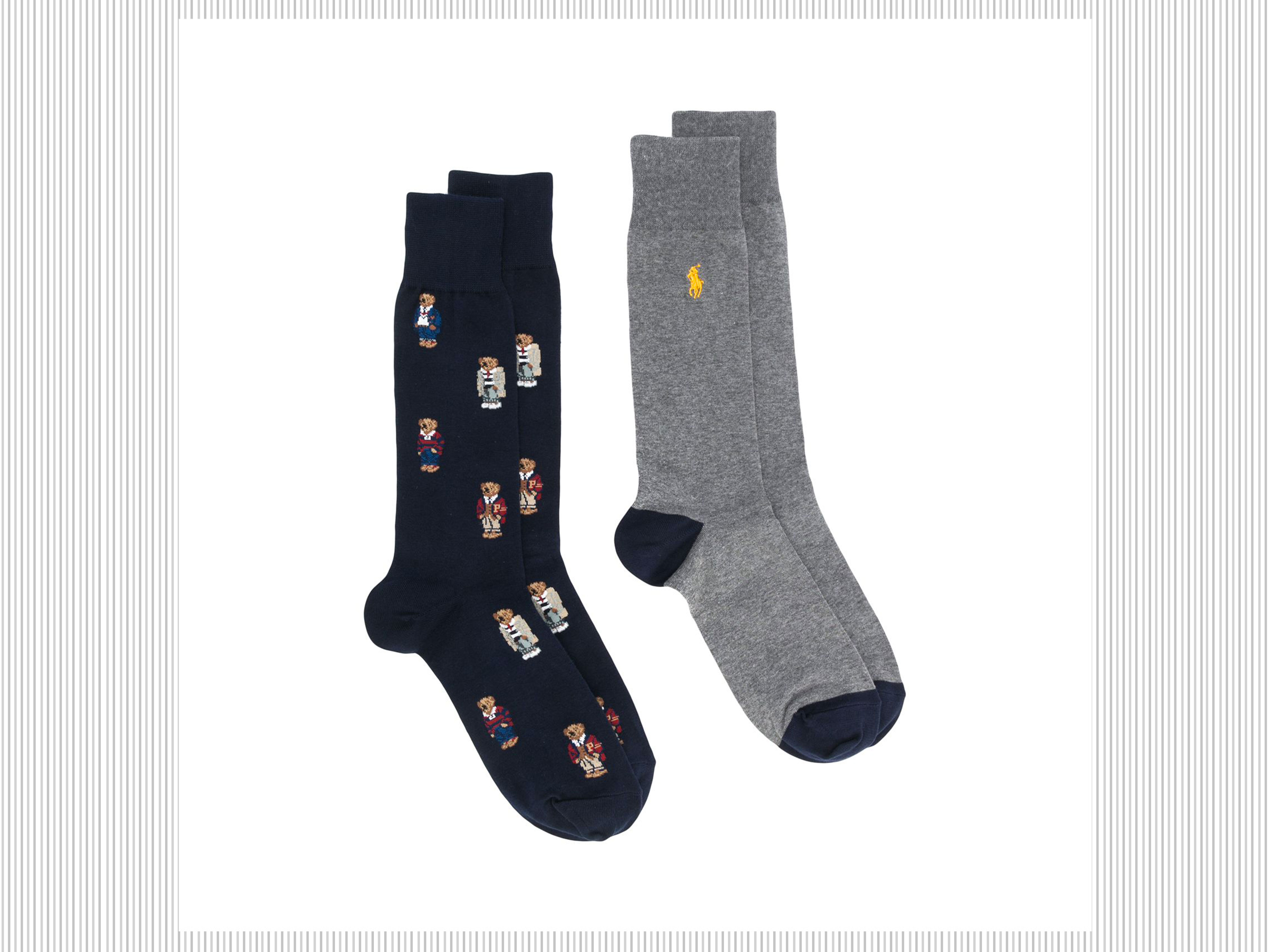 Ralph Lauren - Set di calzini corti con ricami