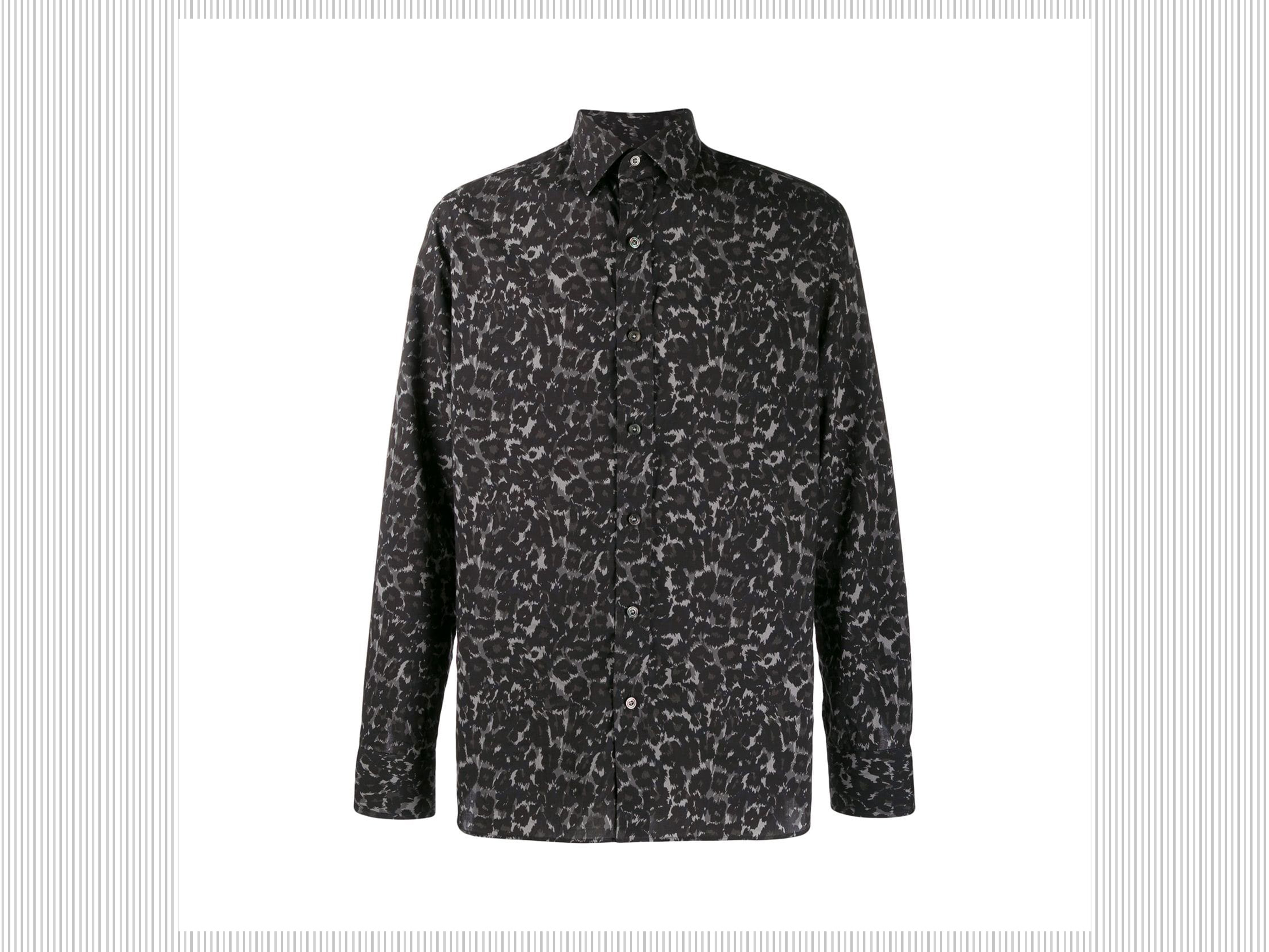TOM FORD - Camicia a maniche lunghe a stampa animalier TOM FORD - Camicia a maniche lunghe a stampa animalier