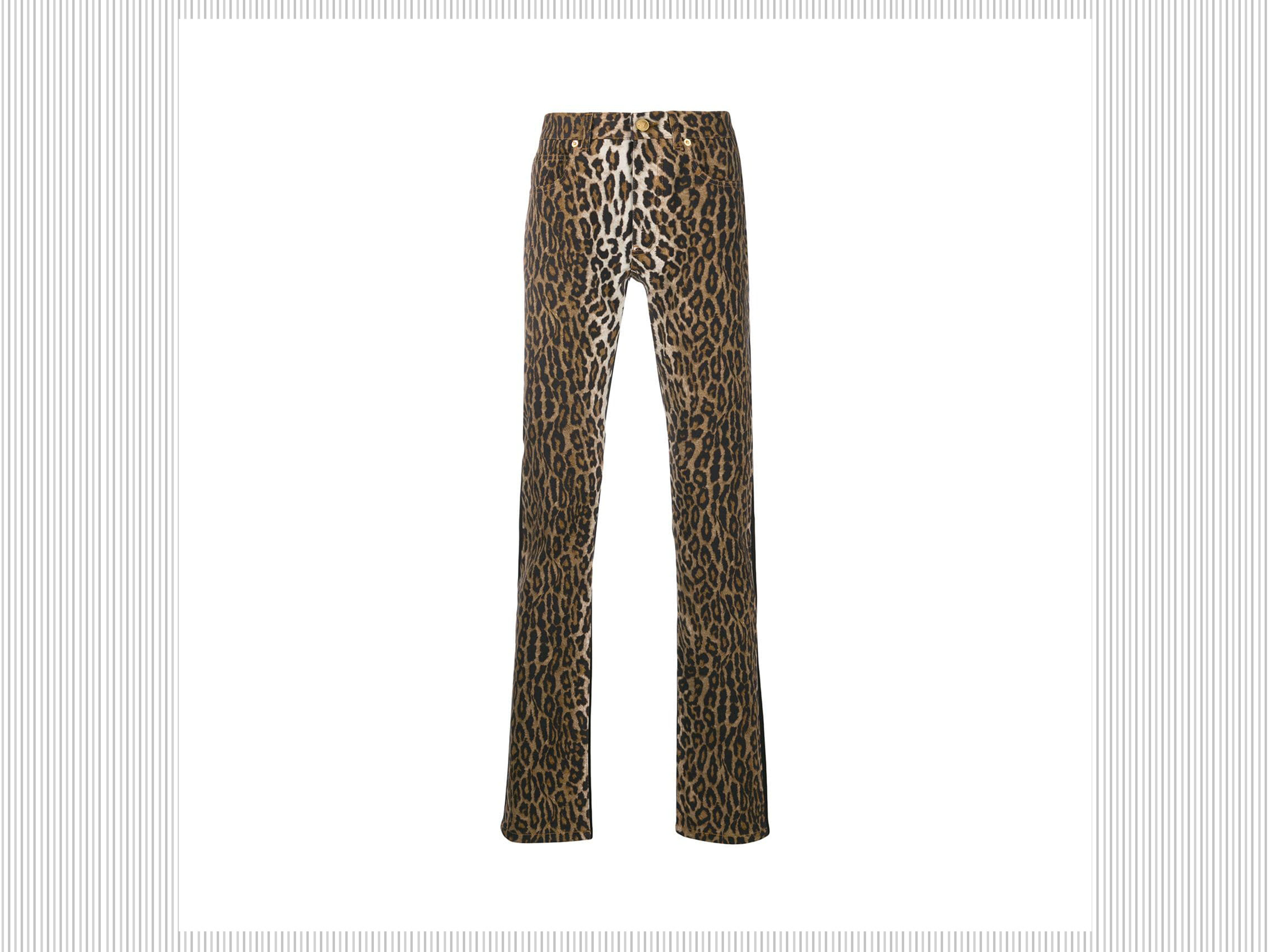 VERSACE - Jeans a gamba dritta a stampa leopardata VERSACE - Jeans a gamba dritta a stampa leopardata