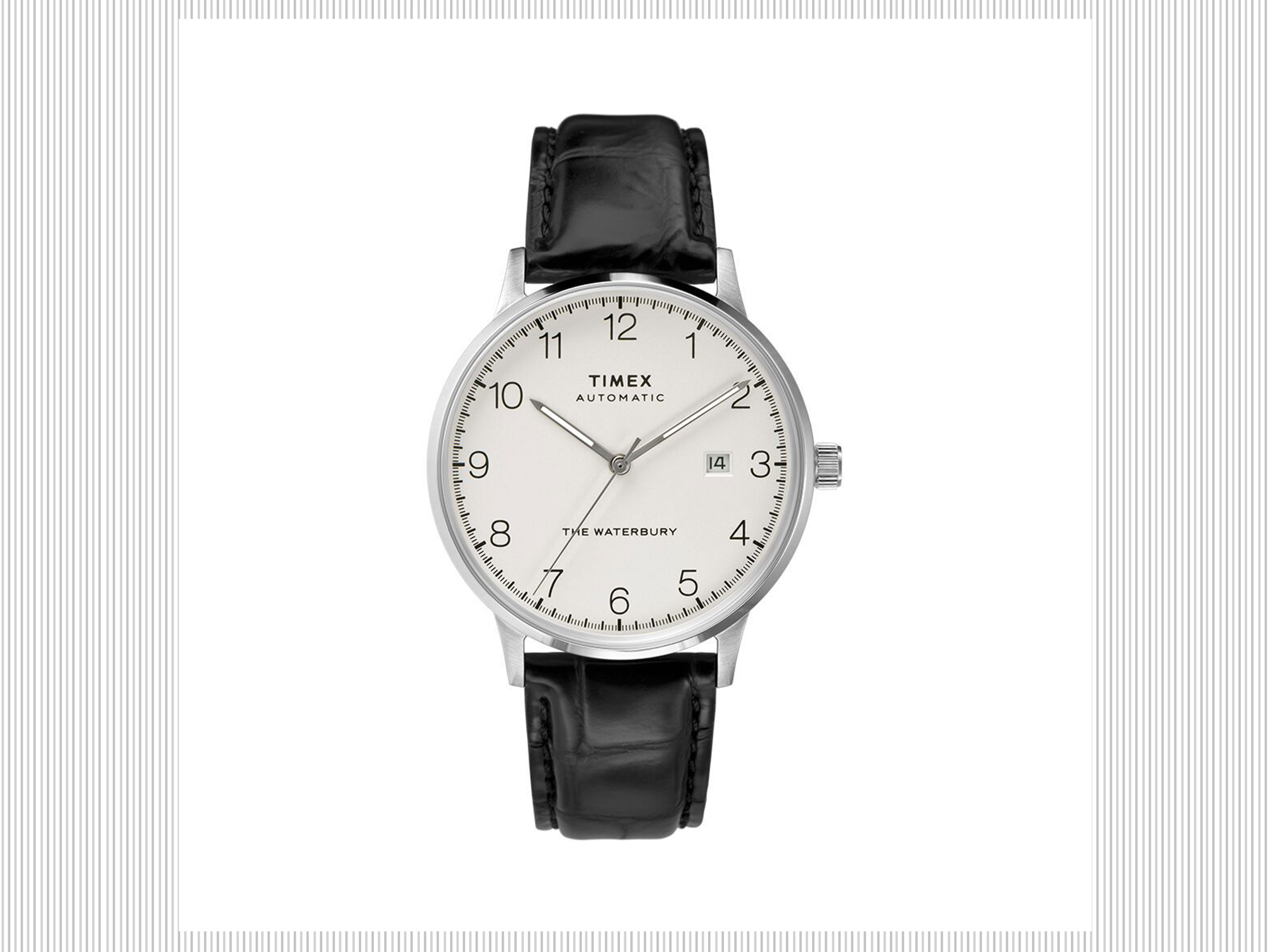 timex-waterbury-automatic-acciaio-inossidabile-nero-bianco-fronte