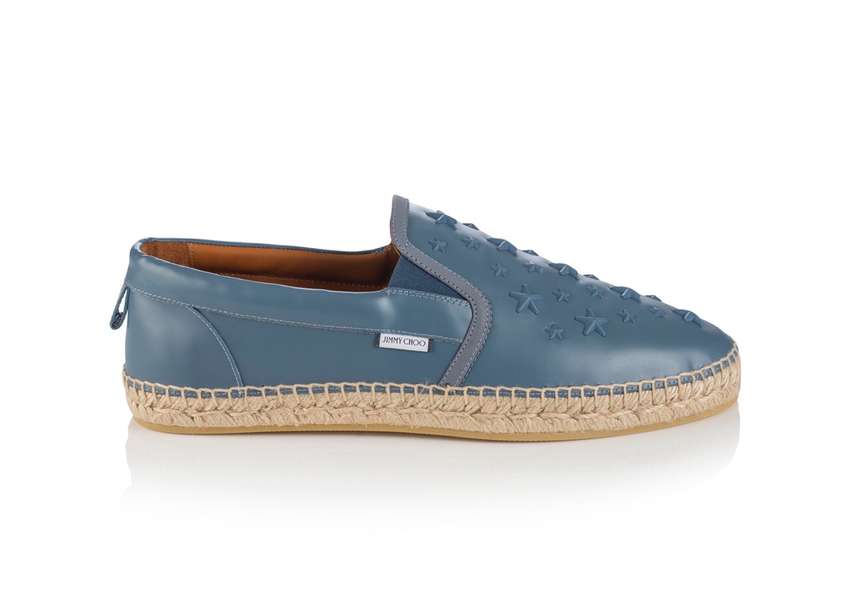 VLAD - LEATHER W ENAMEL STARS - WORN DENIM