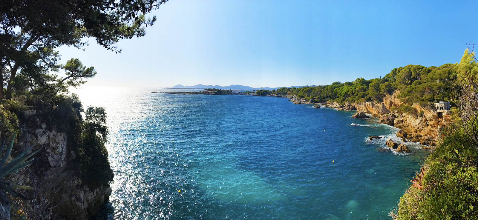 Antibes coastline at the beautiful french riviera, France