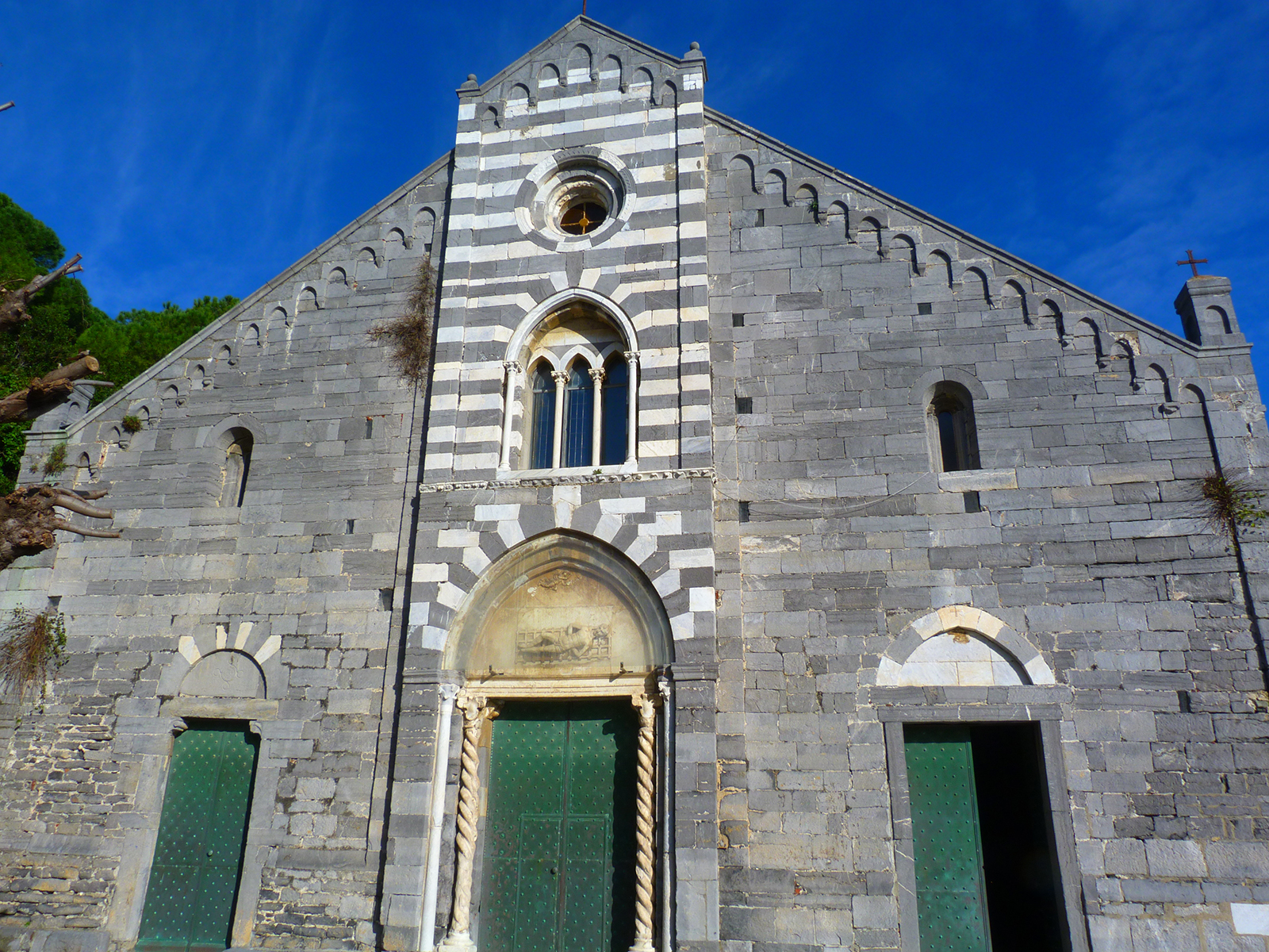 Facade of San Lorenzo Church, Portovenere, Italy