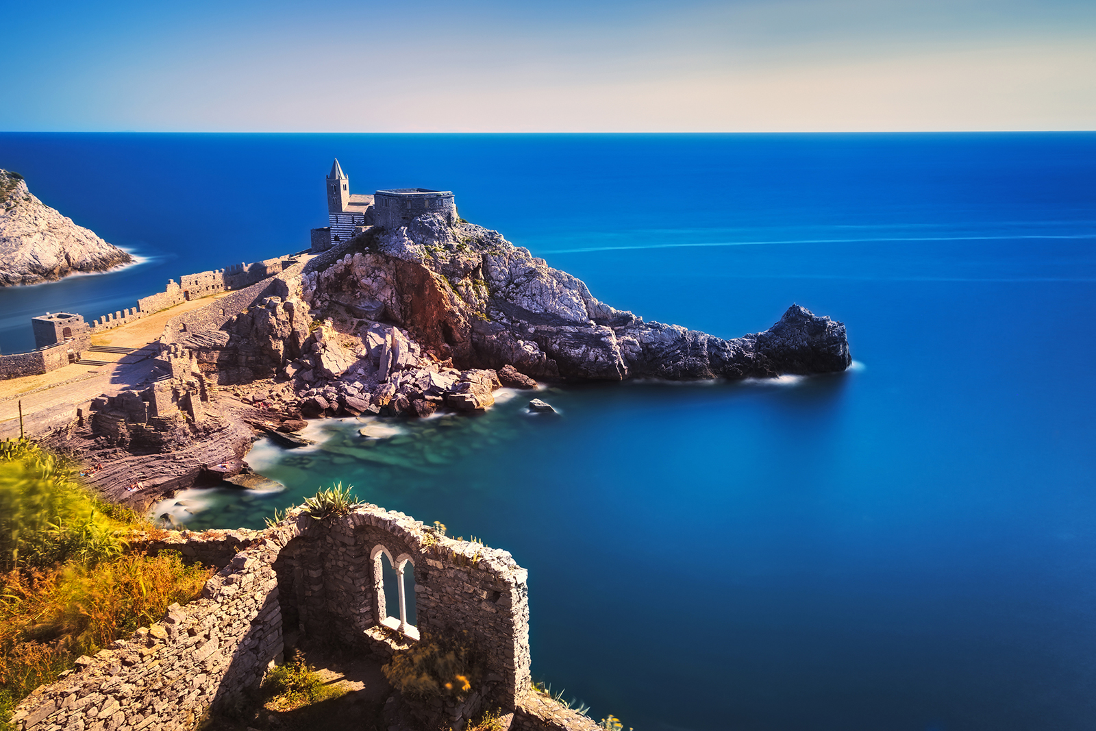 Portovenere, San Pietro church. Cinque terre, Liguria Italy
