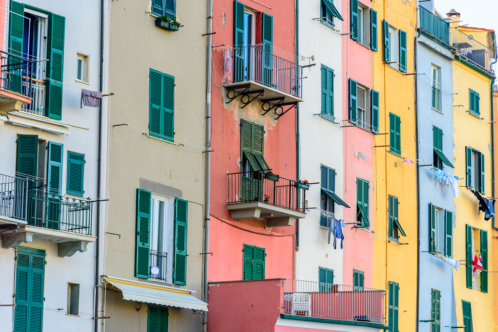 Colorful buildings in Porto Venere, Liguria