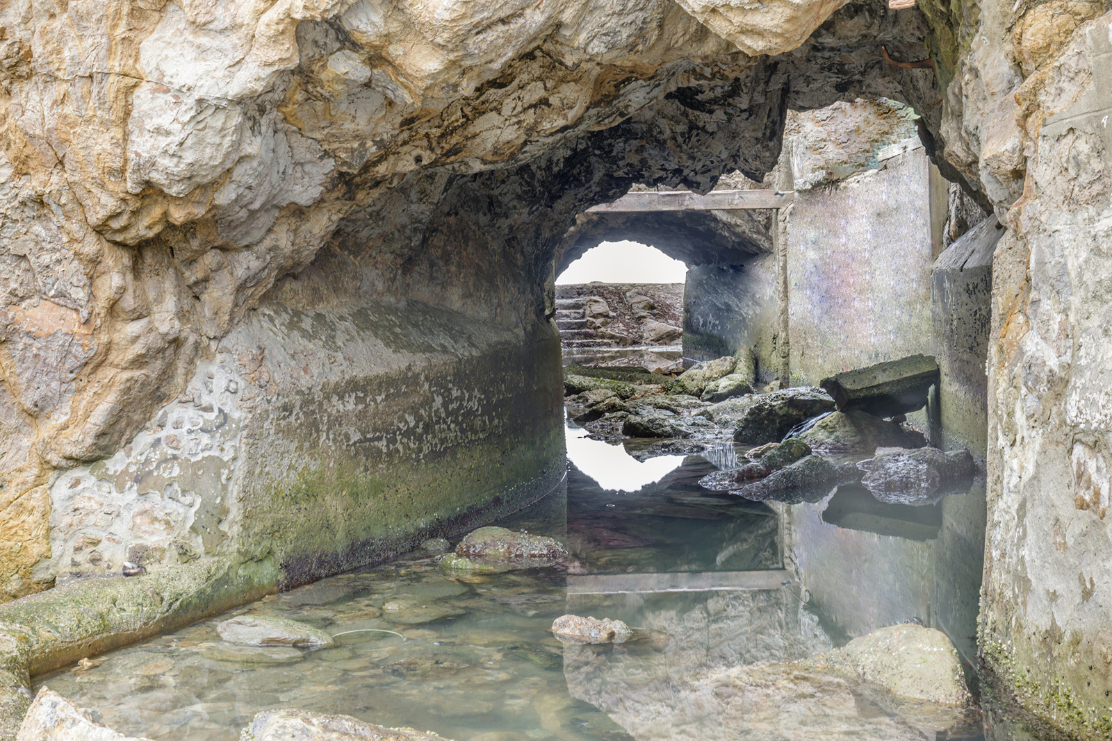 Ruins of an underground tunnel in Sutro Baths