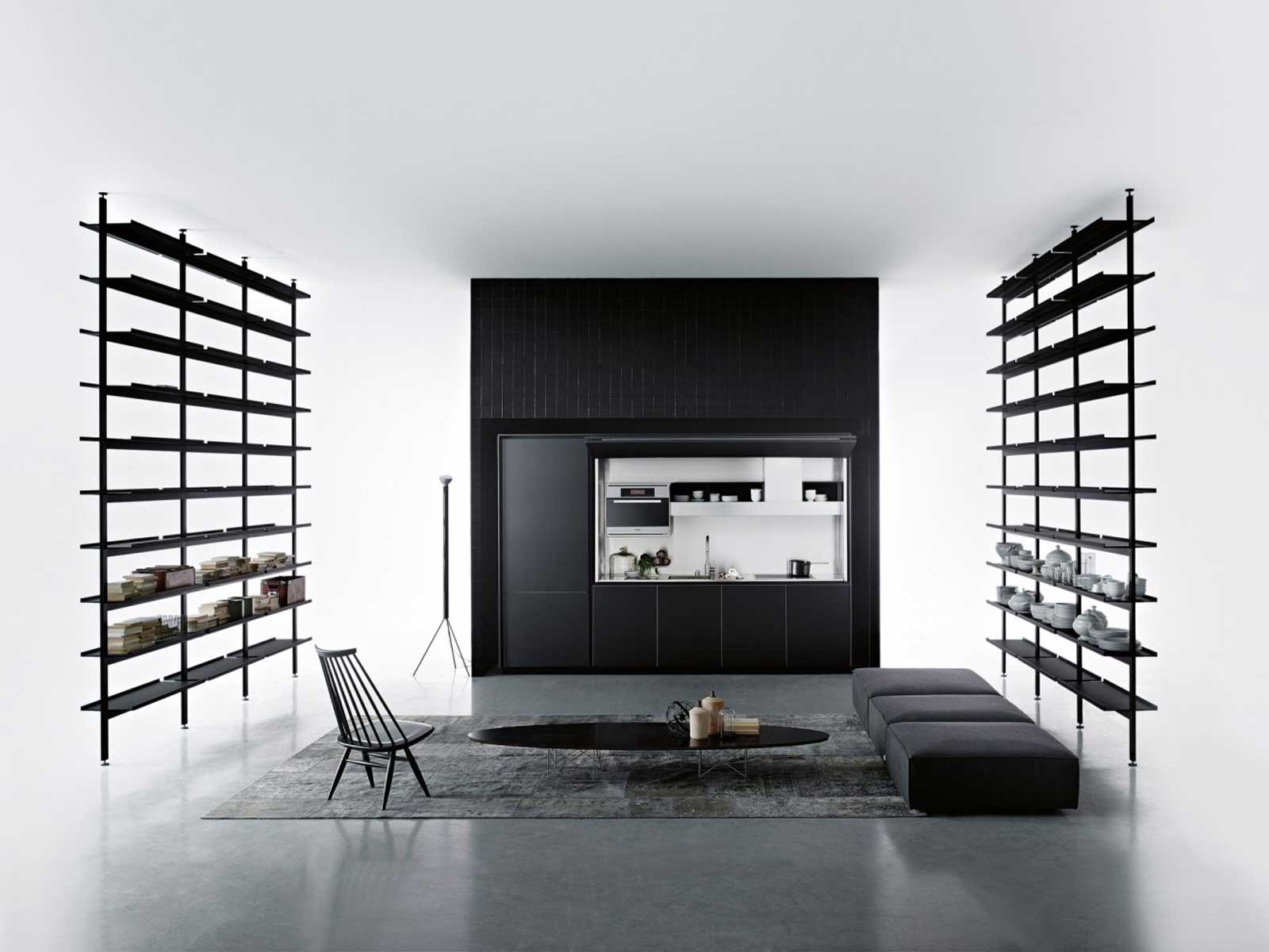 Arredi living room cucina on-off-boffi-aperta