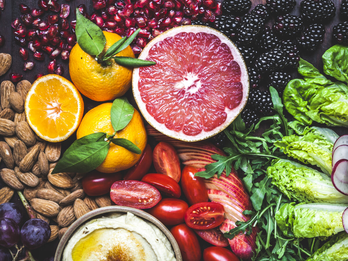 Healthy Vegan Snack Board Pink Grapefruit