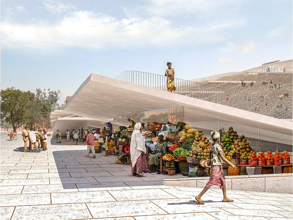 Kéré Architecture, Burkina Faso National Assembly. Render courtesy Kéré Architecture. Courtesy of The Pritzker Architecture Prize