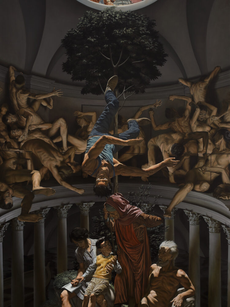 Nicola Verlato, Hostia, olio su tela, 300x176 2022 courtesy The Bank Contemporary