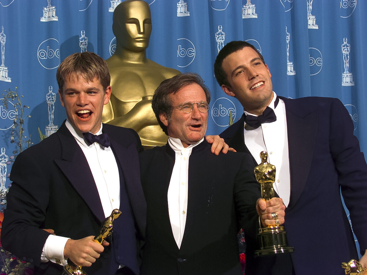 Robin Williams Ben Affleck Matt Damon at Academy Awards 1998