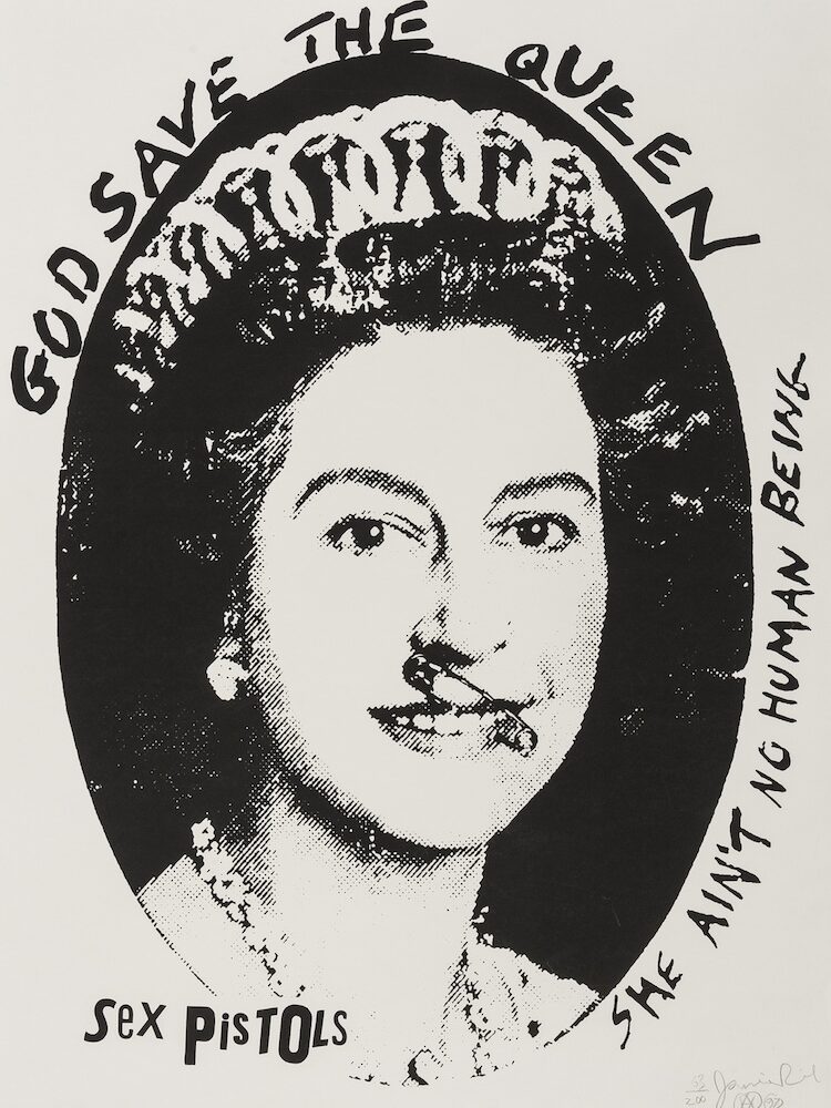 Jamie Reid, God Save the Queen, 1976