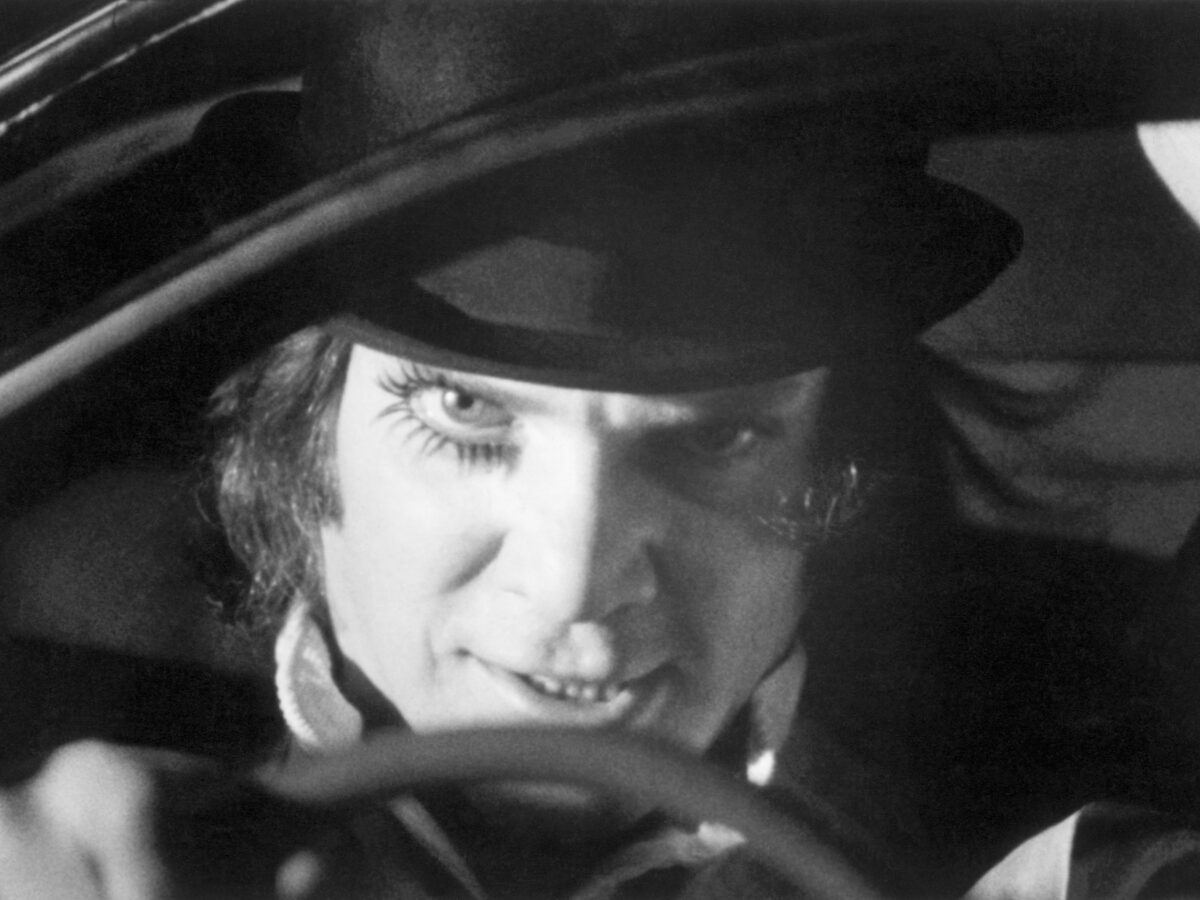 Malcolm McDowell in A Clockwork Orange