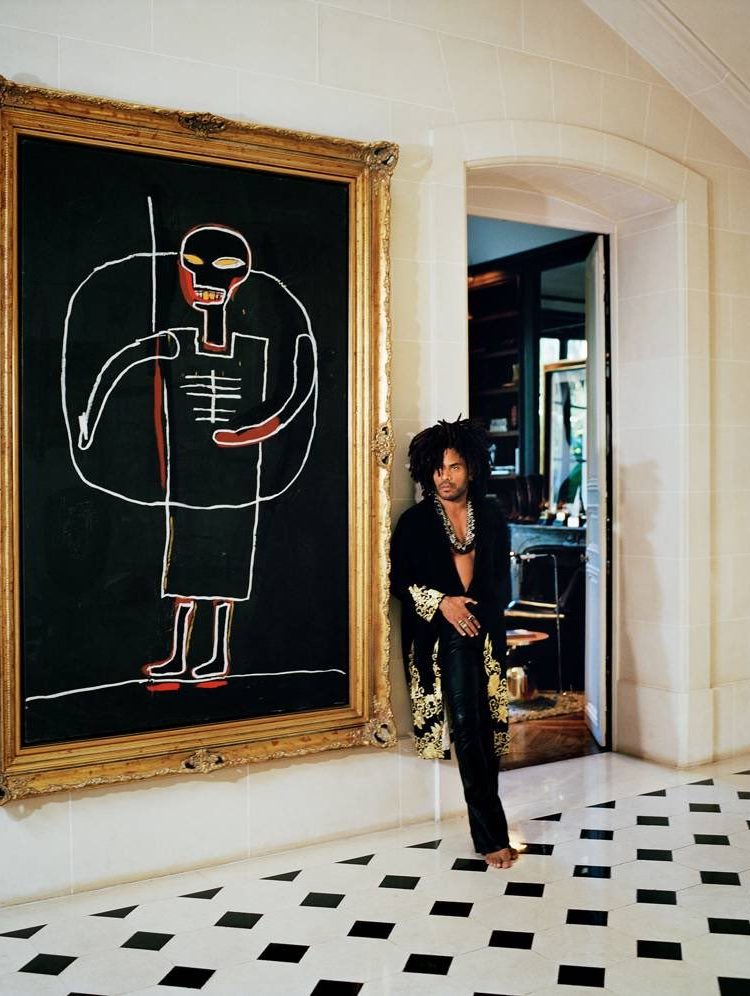 Lenny Kravitz with his Basquiat © British Vogue © François Halard 2019