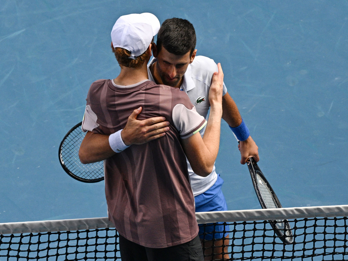 Jannik Sinner e Novak Djokovic Jannik Sinner e Novak Djokovic
