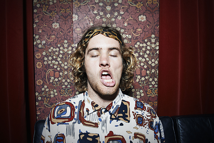man making funny face