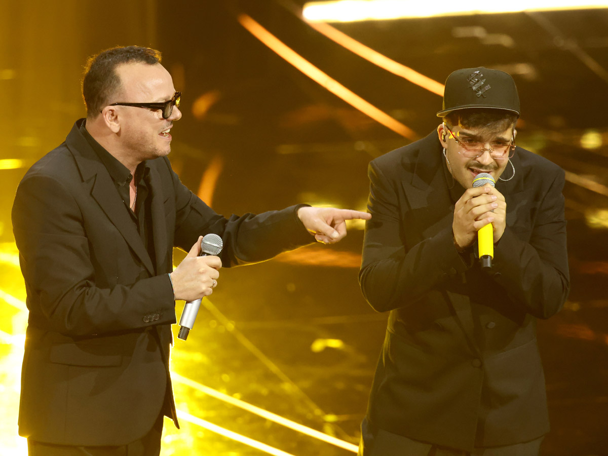 Gigi D'Alessio e Geolier Festival Sanremo 2024 serata duetti Gigi D'Alessio e Geolier Festival Sanremo 2024 serata duetti