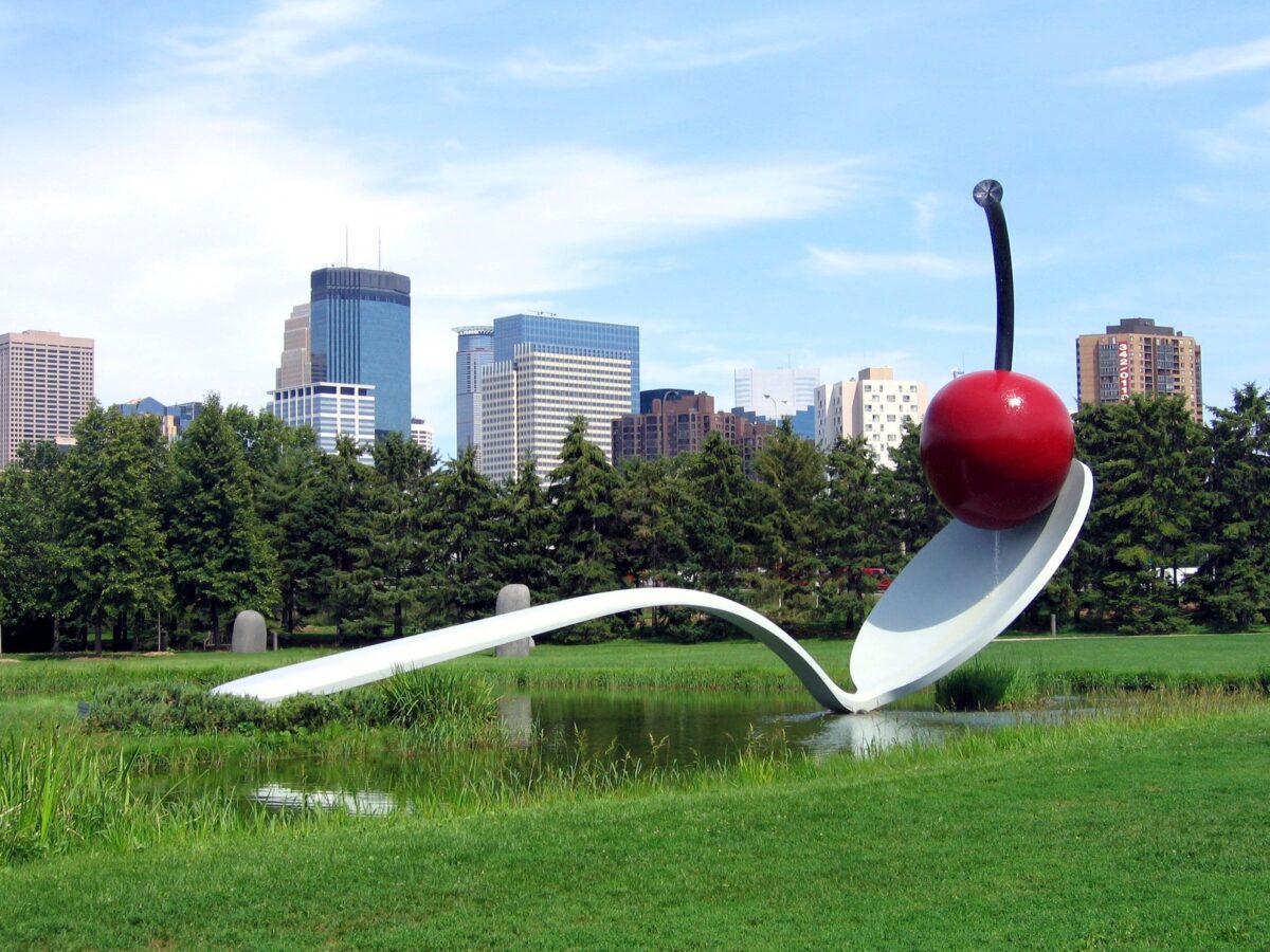 Claes Oldenburg and Coosje van Bruggen, Spoonbridge and Cherry, 1985-1988 - Minneapolis Sculpture Garden, Minnesota