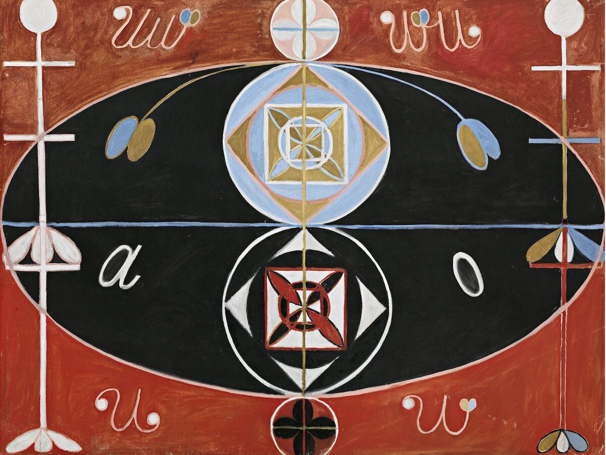 Hilma af Klint Evoluzione, Serie WUS:La stella a sette punte, Gruppo VI, n. 16, 1908 Cortesia di The Hilma af Klint Foundation, Stoccolma, HaK 84 ©The Hilma af Klint Foundation, Bilbao 2024