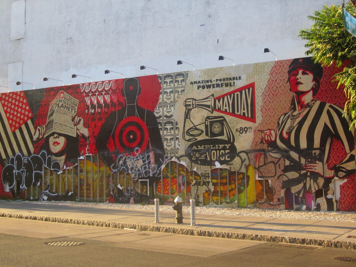 NYC - East Village - Bowery Mural - Shepard Fairey's May Day