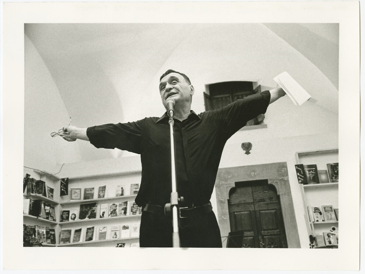 John Giorno reading at City Lights Italia Festival. Florence, Italy. May 4 1998.
