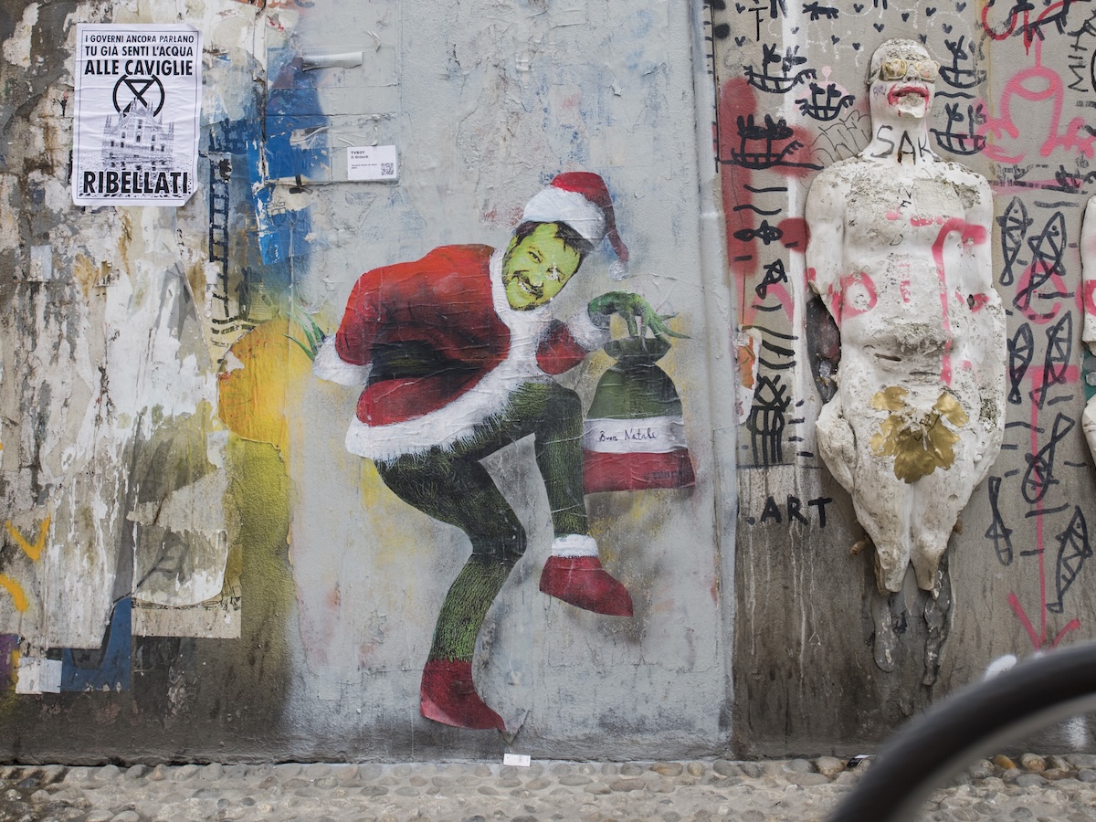 Works by street artist TVboy in Milan TvBoy