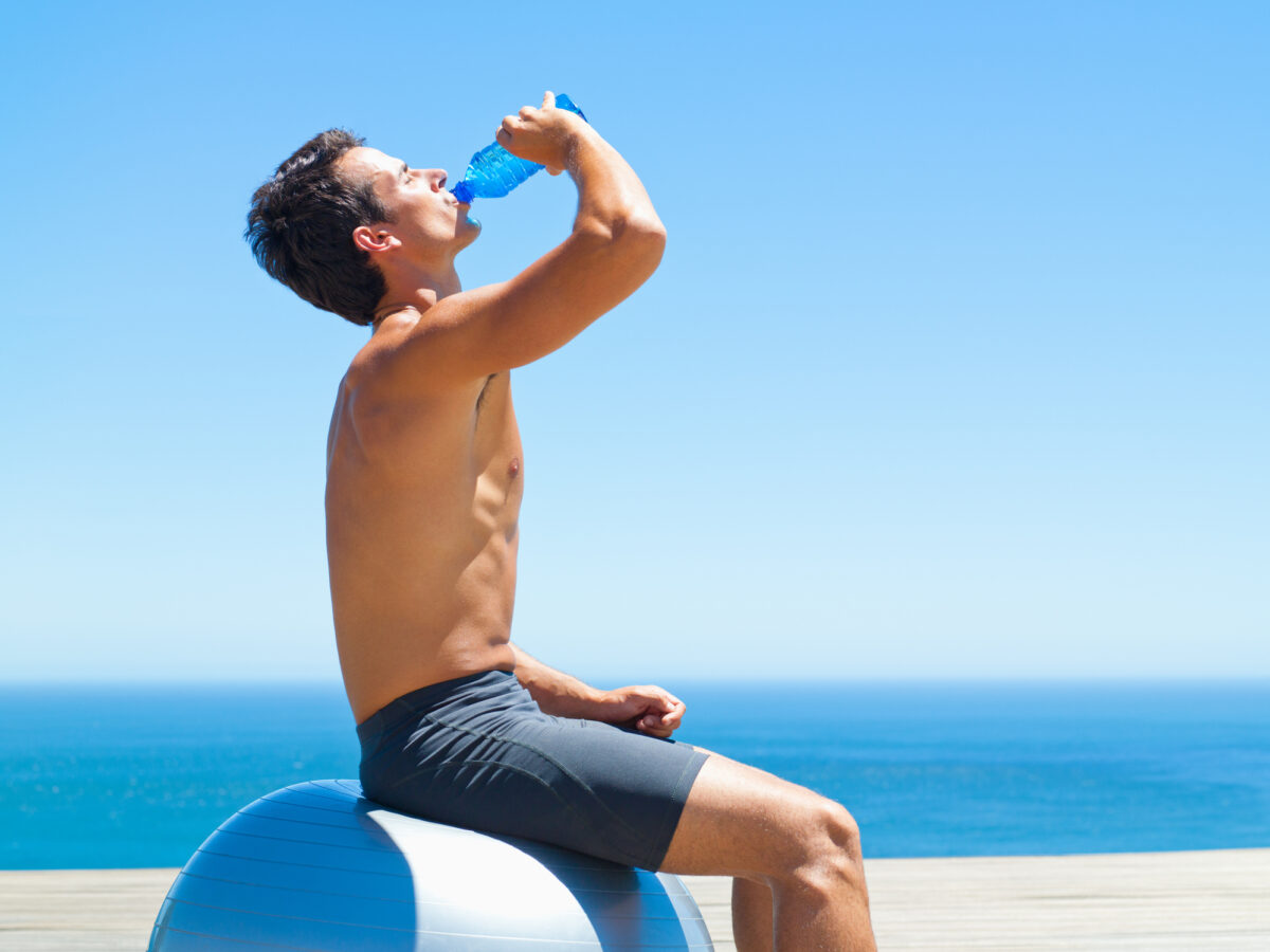 itting on an exercise ball
