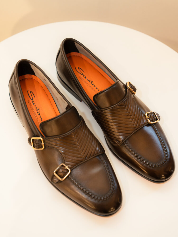 Santoni_SS26_Men's_Double Buckle Loafer