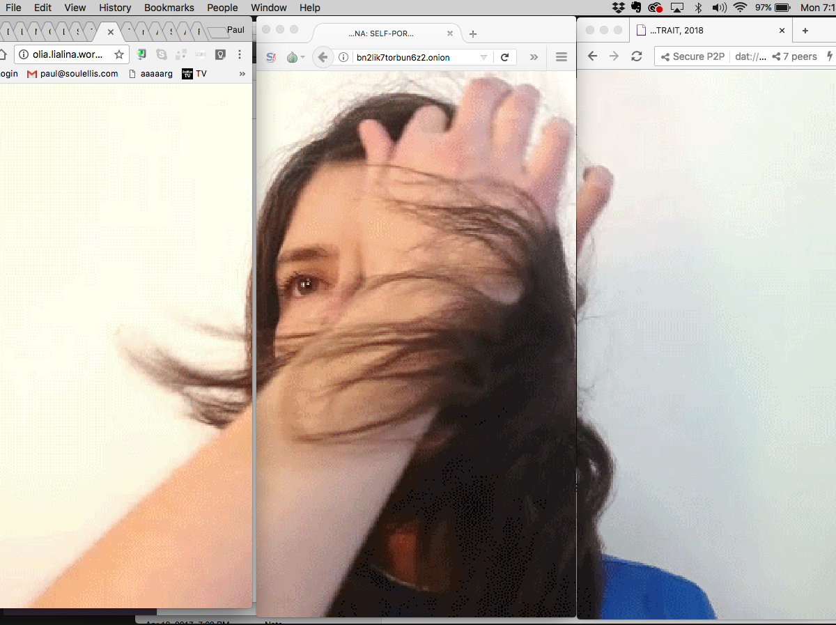 Olia Lialina, Self-Portrait, 2018 by Paul Soulellis