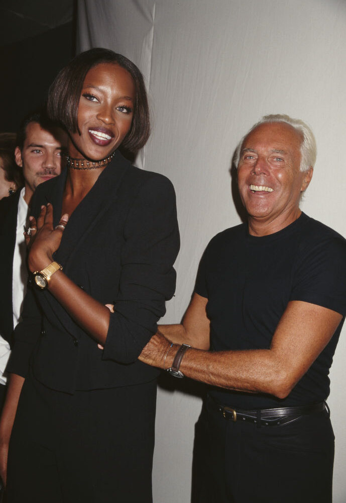 Giorgio Armani And Naomi Campbell