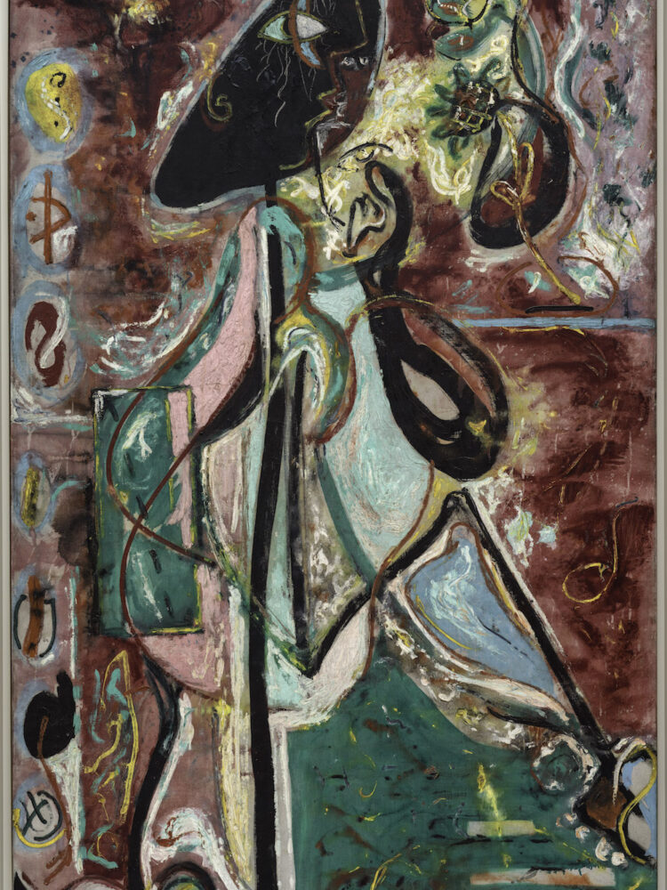 Jackson Pollock La donna luna The Moon Woman 1942 olio su tela / oil on canvas 175,2 x 109,3 cm Collezione Peggy Guggenheim, Venezia (Fondazione Solomon R. Guggenheim, New York)  David Heald © 2025 The Solomon R. Guggenheim Foundation
