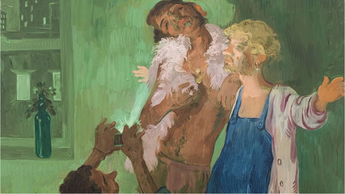 Salman Toor, Three Boys (2017) (detail). Courtesy the artist and Anat Ebgi.