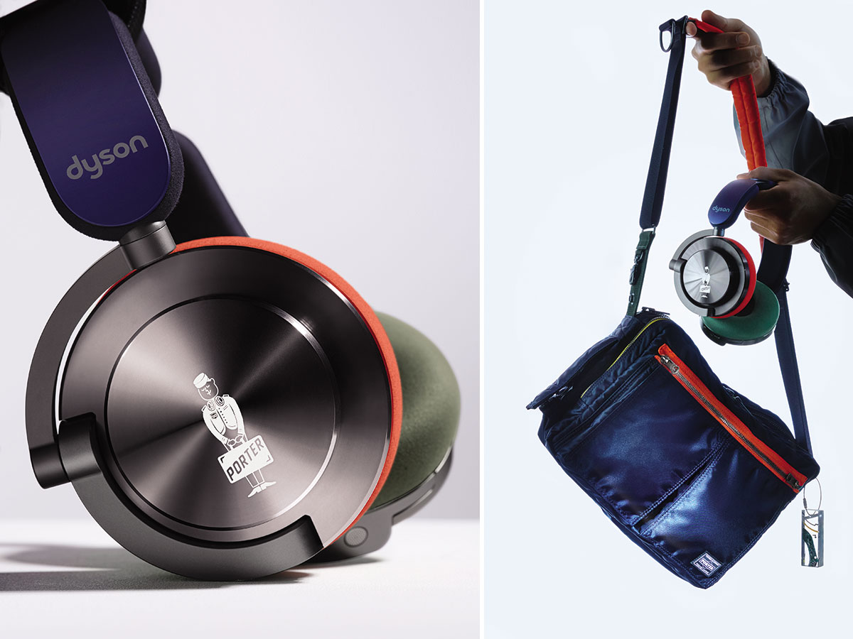 Cuffie Dyson OnTrac abbinate alla borsa a tracolla Porter Cuffie Dyson OnTrac abbinate alla borsa a tracolla Porter